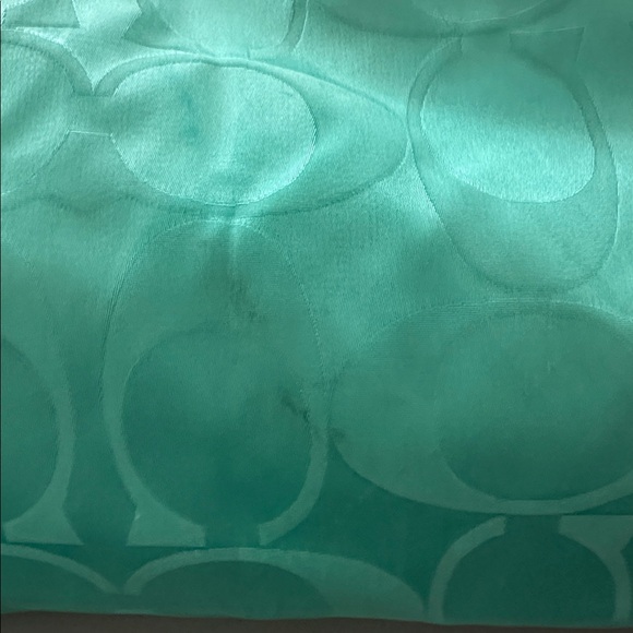 Coach Teal Signature Jacquard Tote - Picture 3 of 9